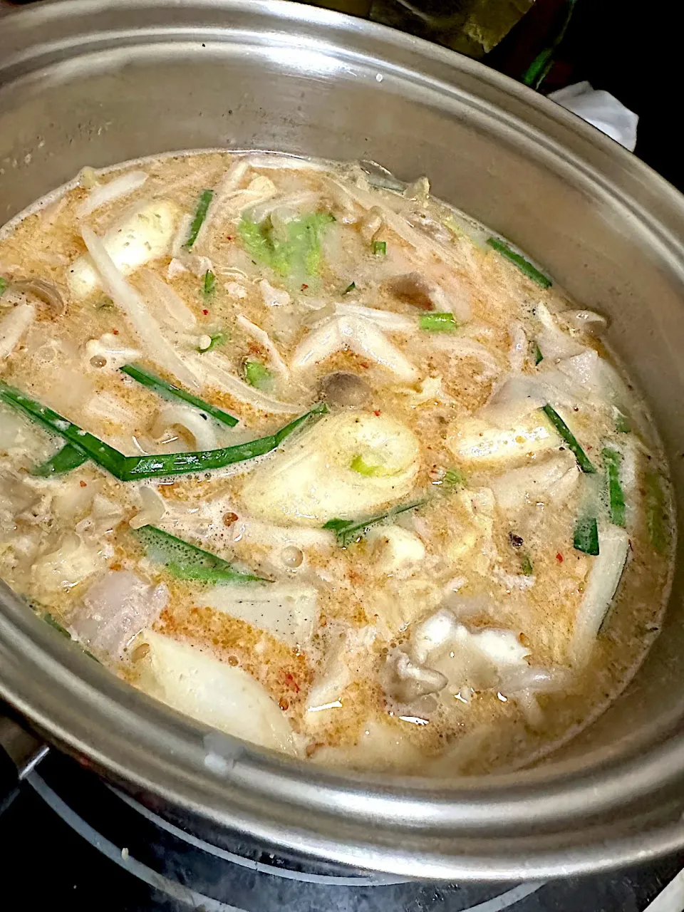 坦々麺スープで作る豚鍋|chef_92さん