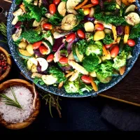 Grilled seasonal vegetables with kale pesto|cottoncandycatさん