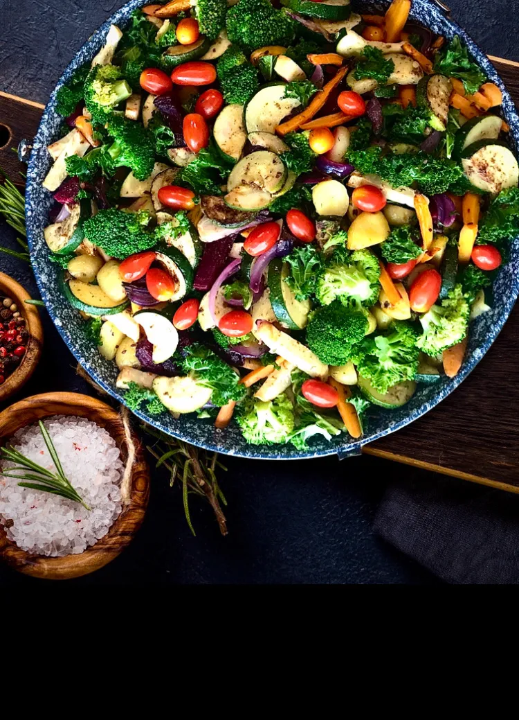 Grilled seasonal vegetables with kale pesto|cottoncandycatさん