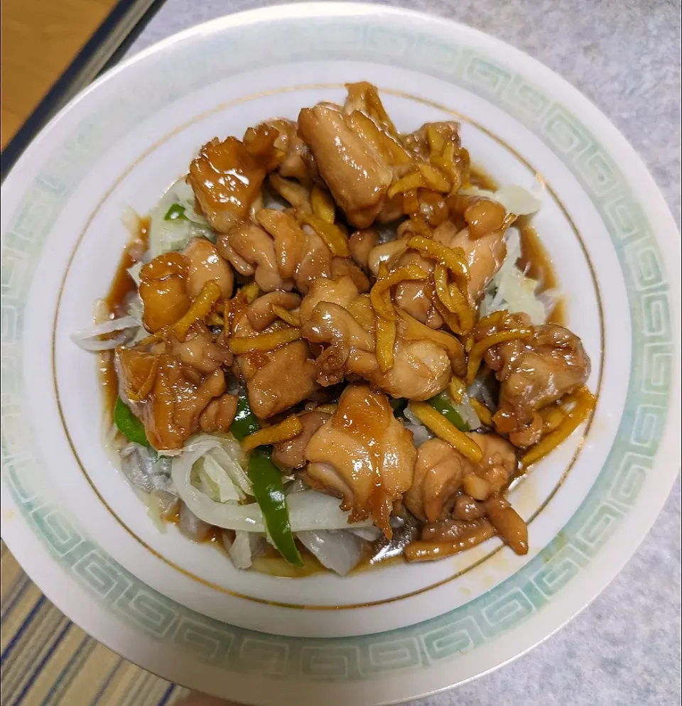 照り焼きチキン。茹で野菜。|郁ちゃんさん