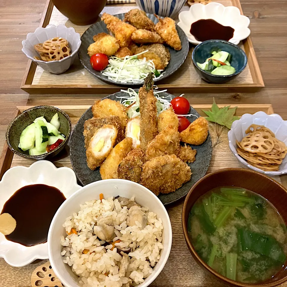 夜ご飯は和食　フライ御膳|あおあおさん