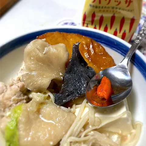 「スパイスでカンタン鍋変術「豆乳鍋」アレンジ」を使ってみたSnapdishの料理・レシピ写真:当選ありがとうございます！豆乳鍋アレンジ！