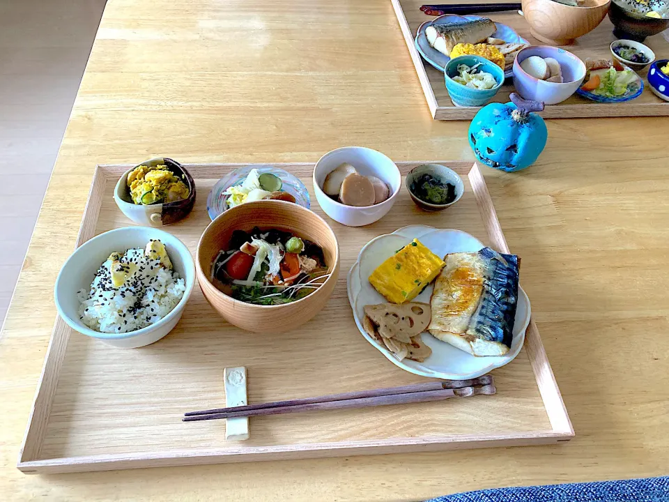 秋のおうち和定食🍂姪っ子ちゃんと|さくたえさん