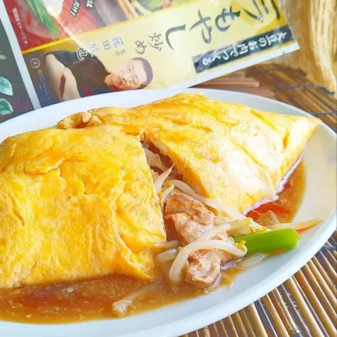 「ダイズラボ 菰田欣也監修 ニラもやし炒め」を使ってみたSnapdishの料理・レシピ写真:菰田欣也監修  ニラもやし炒めオムレツ❗