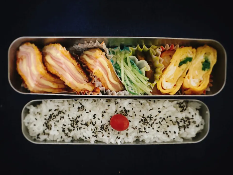 チーズハムカツ弁当|火野＊焼平さん