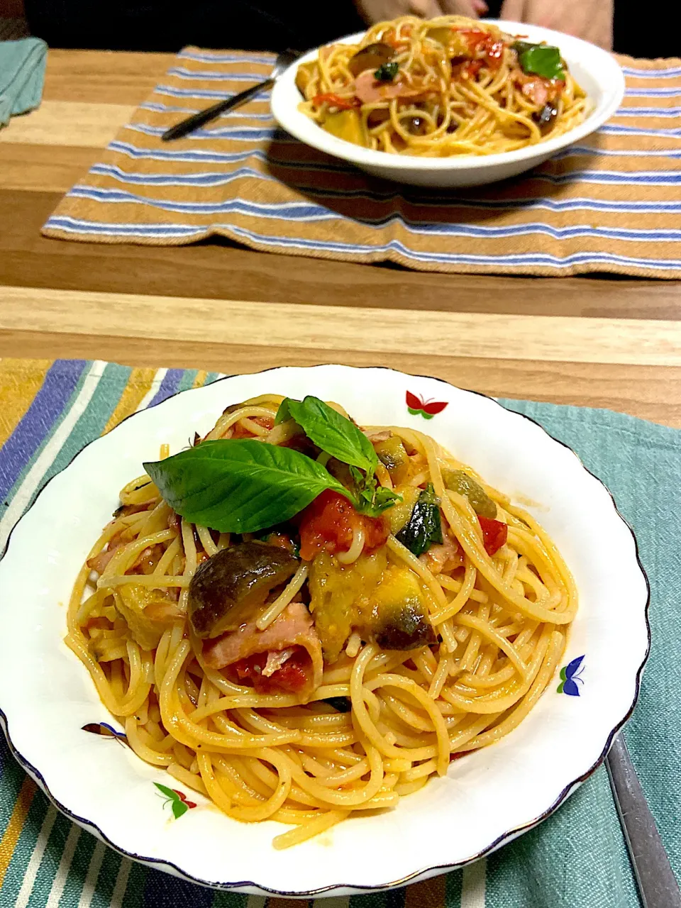 Snapdishの料理写真:トマトと茄子のパスタ🍝|renharuruさん