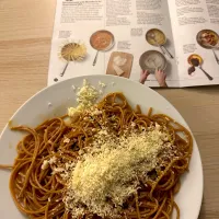 Snapdishの料理写真:Vegan Marmite spaghetti (Felicity Cloake Guardian recipe)|Nick Hiderさん