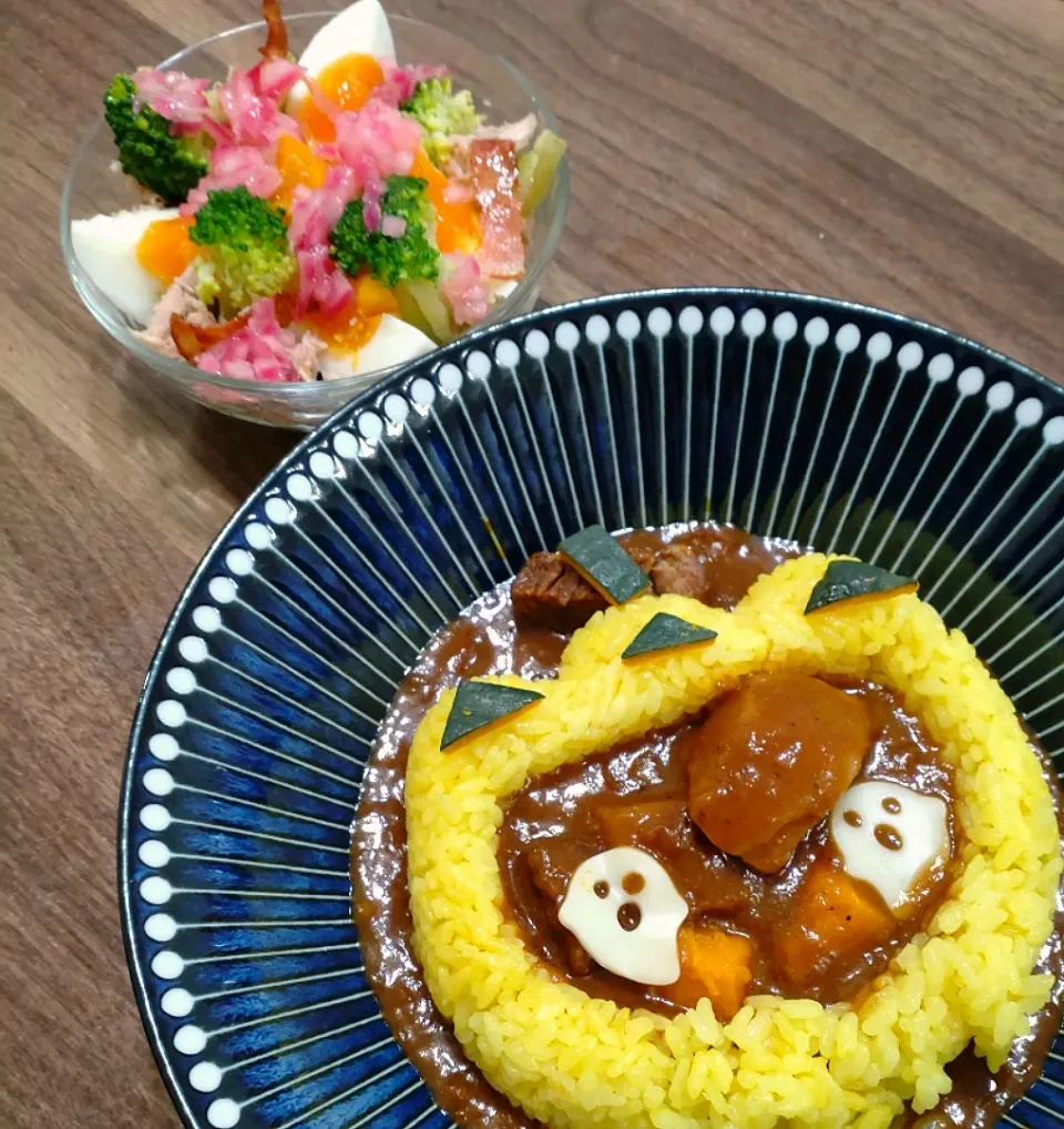 Snapdishの料理写真:ハロウィン☆カレーライス|ゆりちさん