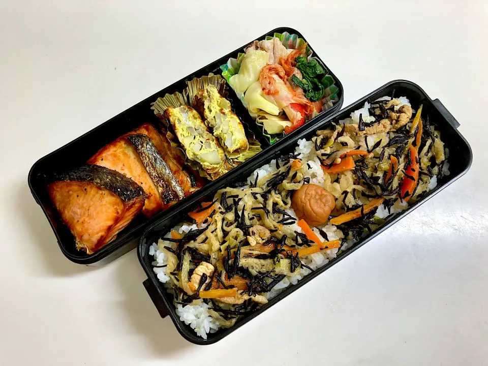 鮭とひじきご飯弁当！|バジル🌿さん