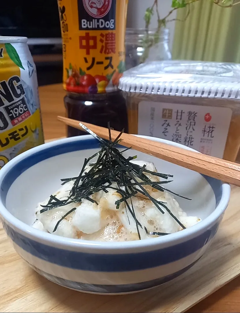 たたき山芋の梅おかか和え|まりおさん