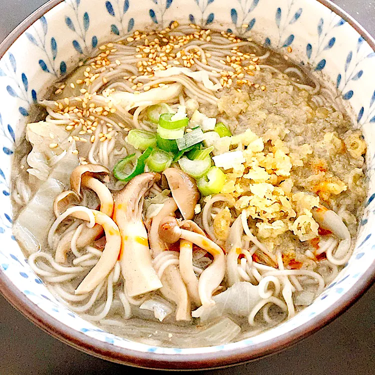 揚げ玉と野菜のごまだれにゅうめん|fai家の暮らしさん