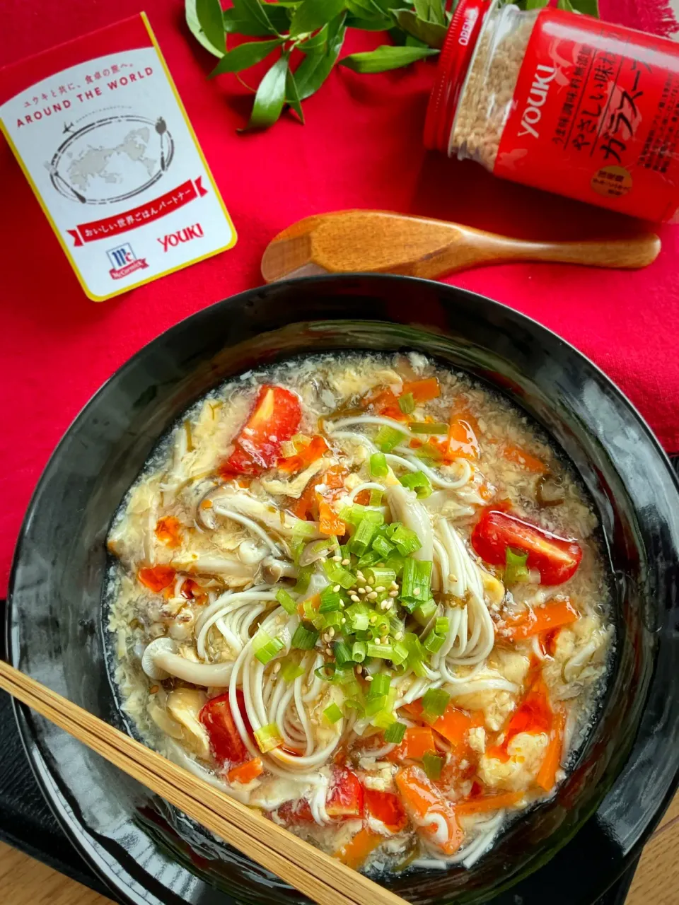 きのこnoもずく酢☆酸辣にゅうめん|スイーツポテトさん