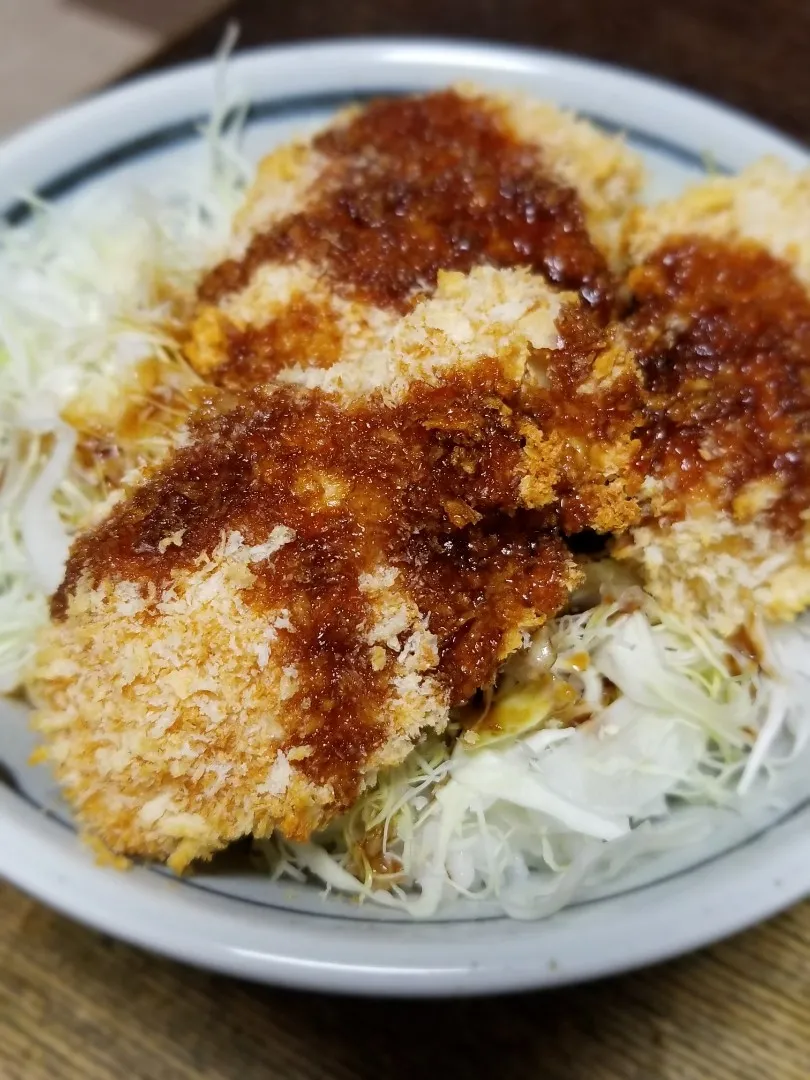 Snapdishの料理写真:パパ作👨チキンソースカツ丼|ぱんだのままんさん