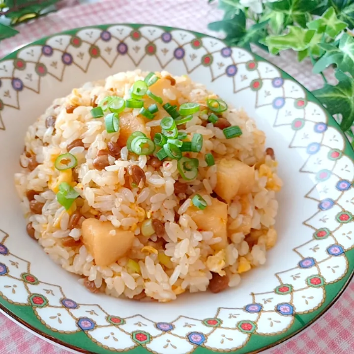 納豆カクテキ炒飯|小豆🌼さん