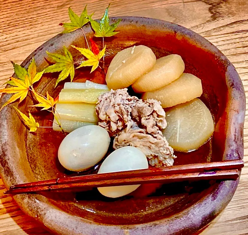 大根と豚バラの煮物で晩酌スタート|ばくあんしゃさん