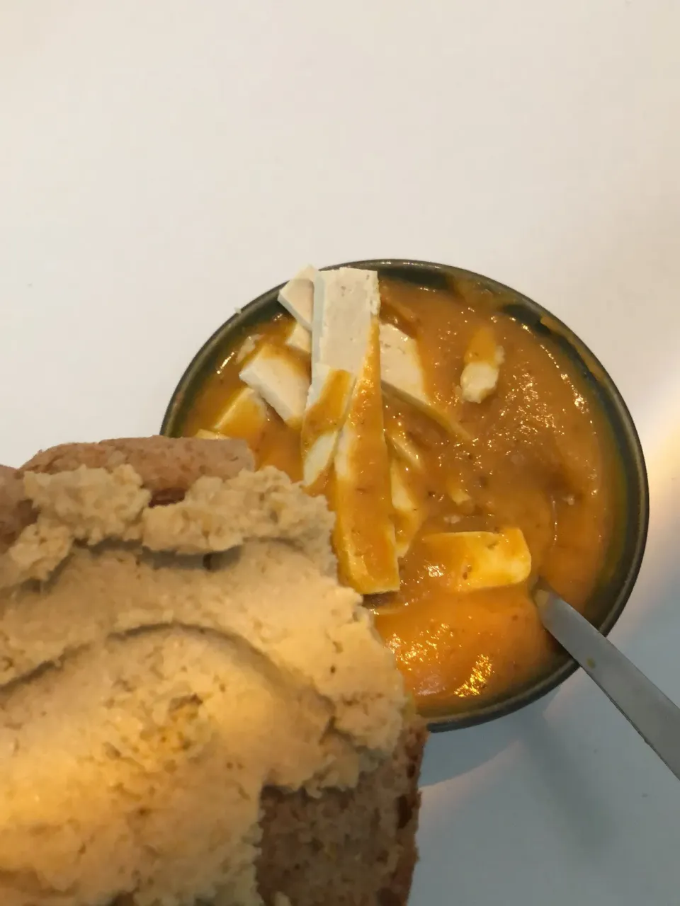 Tofu + soup + hummus toast|Maluさん