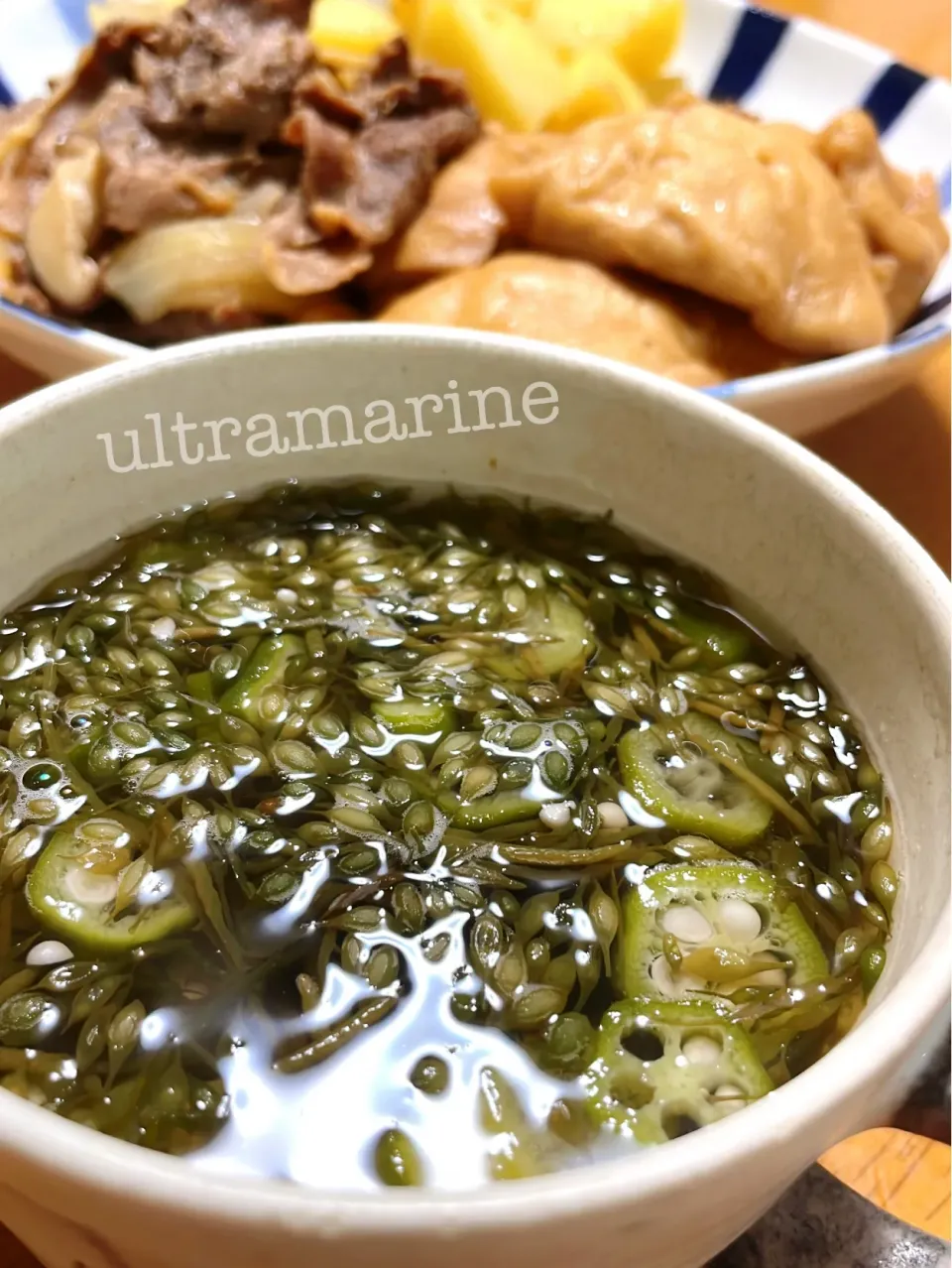 ＊新潟お土産の銀葉藻と、麩のすき煮♪＊|ultramarineさん