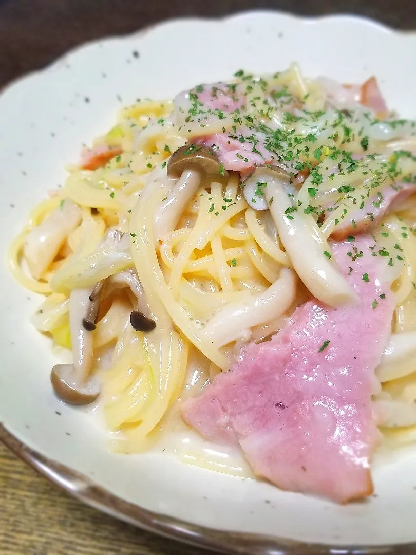 パパ作👨ヘルシークリームパスタ🍝|ぱんだのままんさん