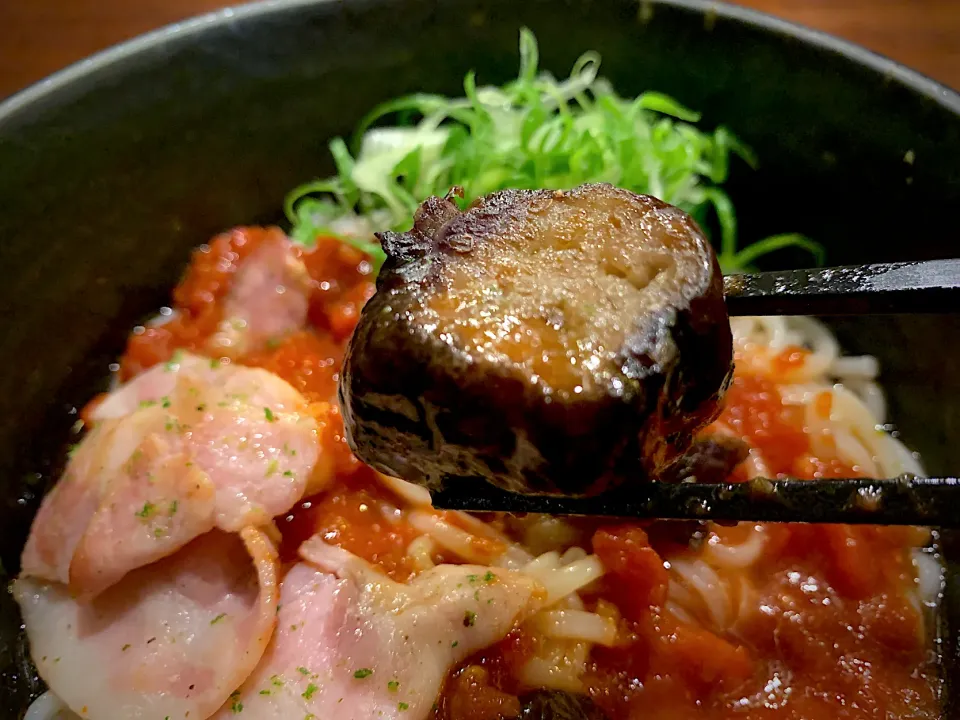 アラビアータ温めん|半田手延べそうめんの店 阿波や壱兆さん