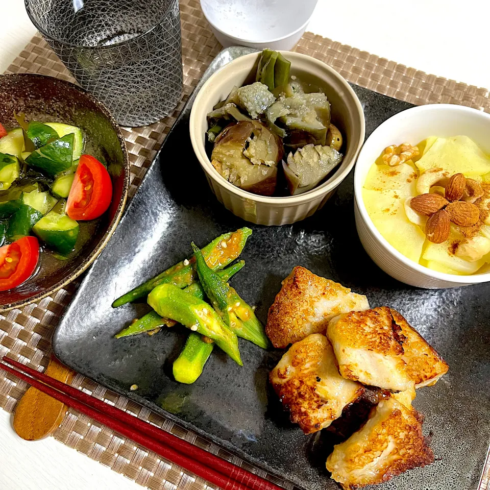 10/12晩ご飯：ツバスの生姜竜田揚げ|ななみんさん