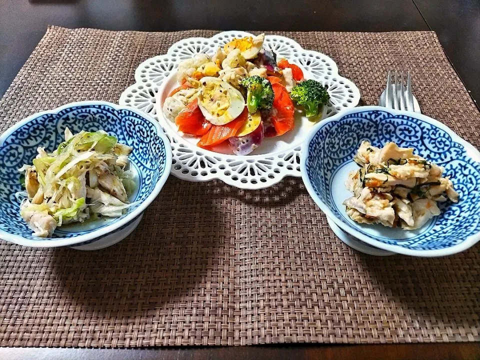 Snapdishの料理写真:サラダチキンで色々作ってみた！！|vege食堂さん