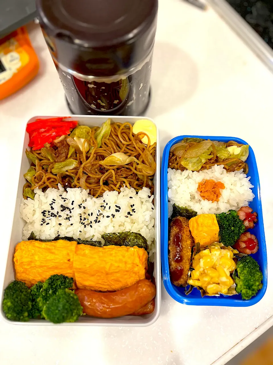 Snapdishの料理写真:パパ♡息子お弁当🍱🍙|みぃこさん