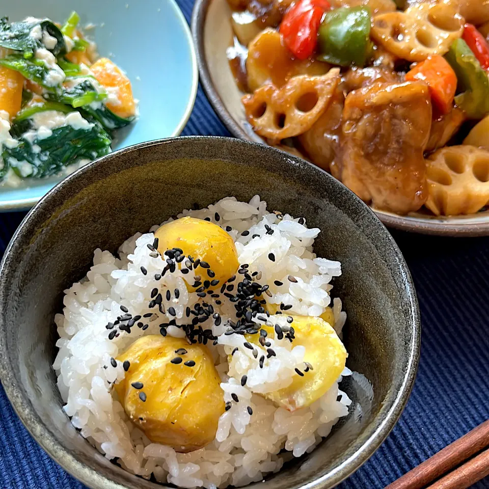 Snapdishの料理写真:雪若丸で栗ご飯🌰|natuさん