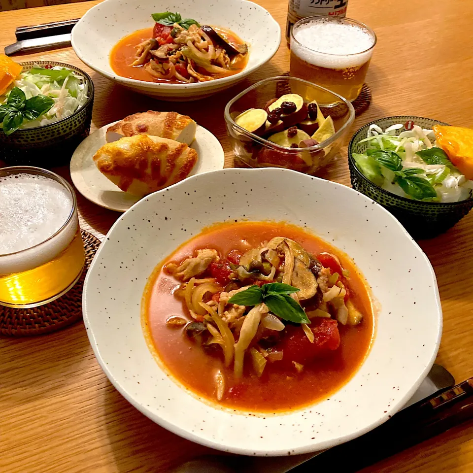 万能味ソースで豚と野菜のトマト煮込み|むぎこさん