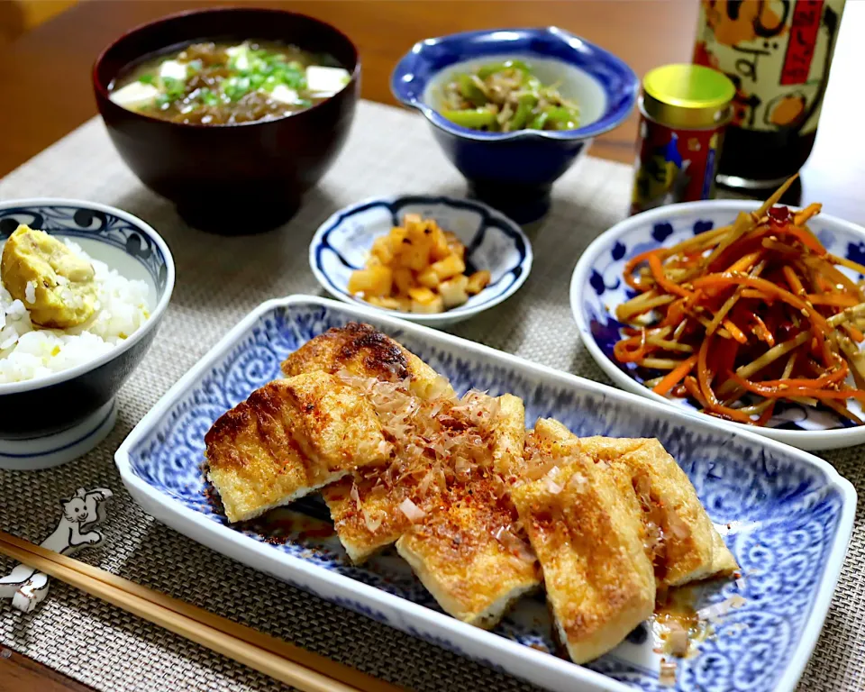 久在屋の焼きお揚げ定食|かおるさん