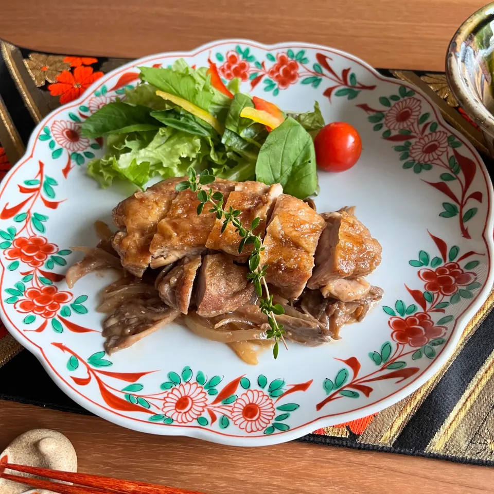 マルコメ キッチンさんの料理 きのこの万能味ソースチキンステーキ|楽食亭さん