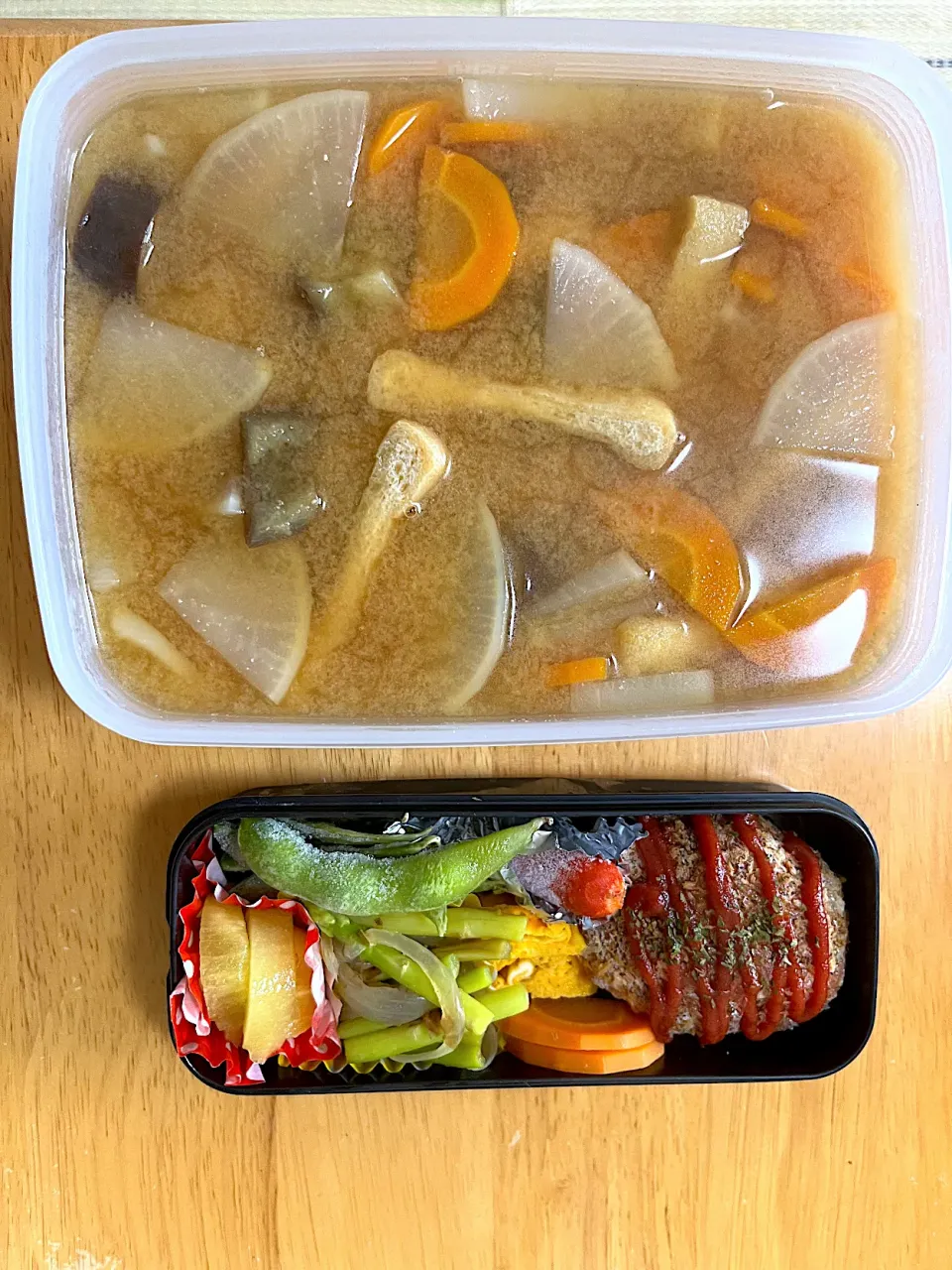 2日間の味噌汁と愛妻弁当😌✨|モモ&ハーブmama🐰🐹🐢🐠❤️さん