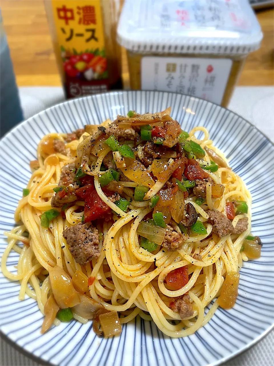 万能味ソースでボロネーゼ風スパゲッティ🍝|morimi32さん