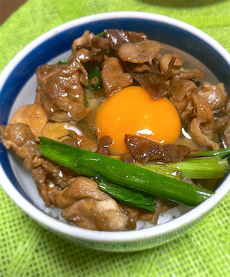 Snapdishの料理写真:忍野村たまごの豚丼|hiroyoさん