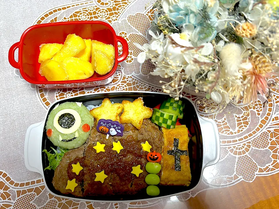 2023.10.16のハロウィンステーキ弁当⭐️|makoさん