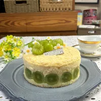 Snapdishの料理写真:フレジエ~Fraisier~𓂃 𓈒𓏸 𓋜 . *シャインマスカットver.|❁︎na--na❁︎Nさん