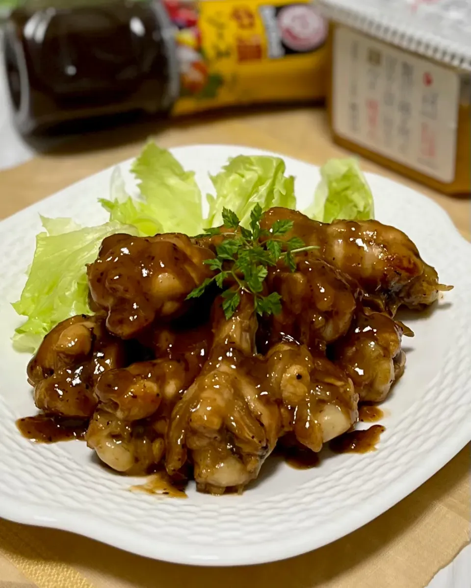 手羽元の味ソース煮|あゆさん