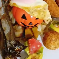 キャプテンパンプキン🎃🤣でハロウィンプレート😆