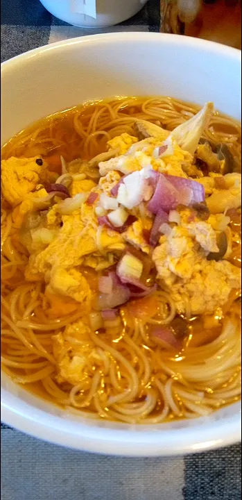 '23．10/16
きのこと卵のにゅうめん😋|たえさん