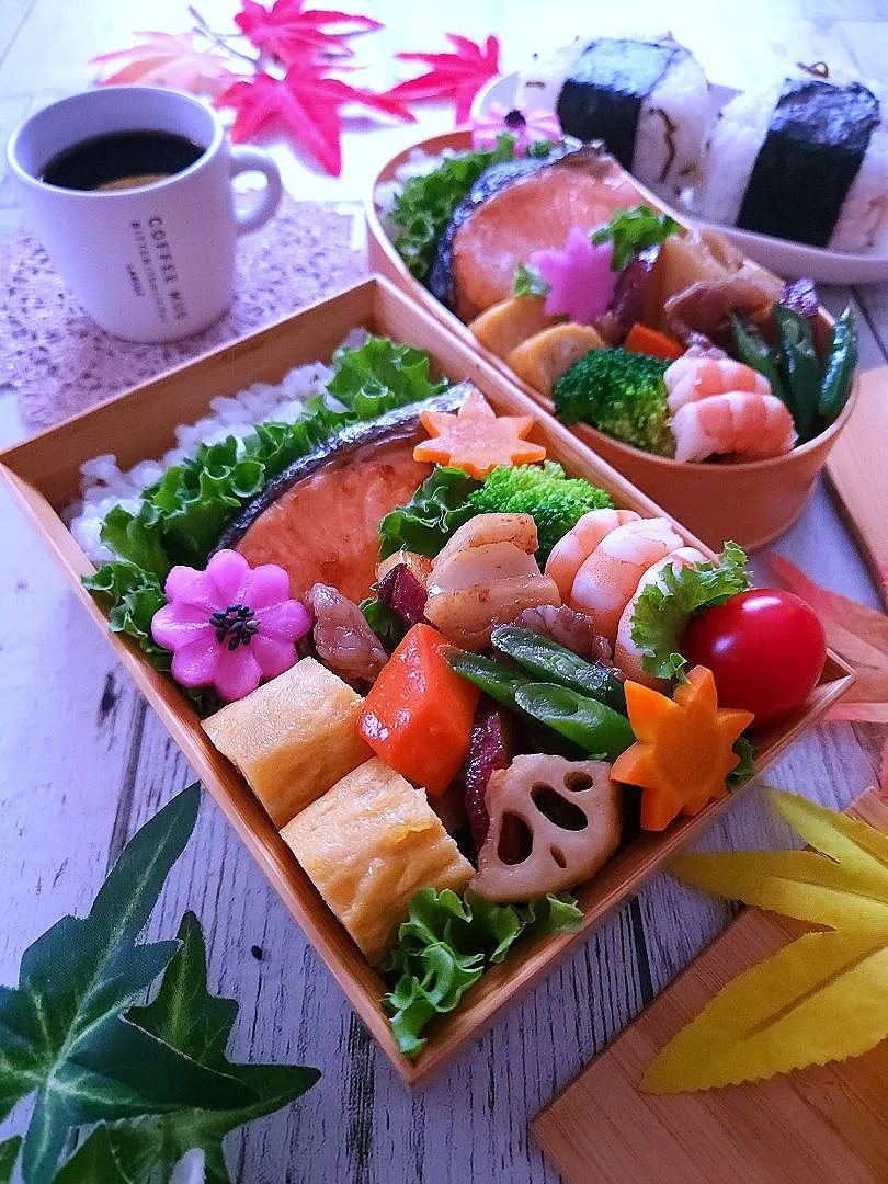 Snapdishの料理写真:鮭弁当|sugar beansさん