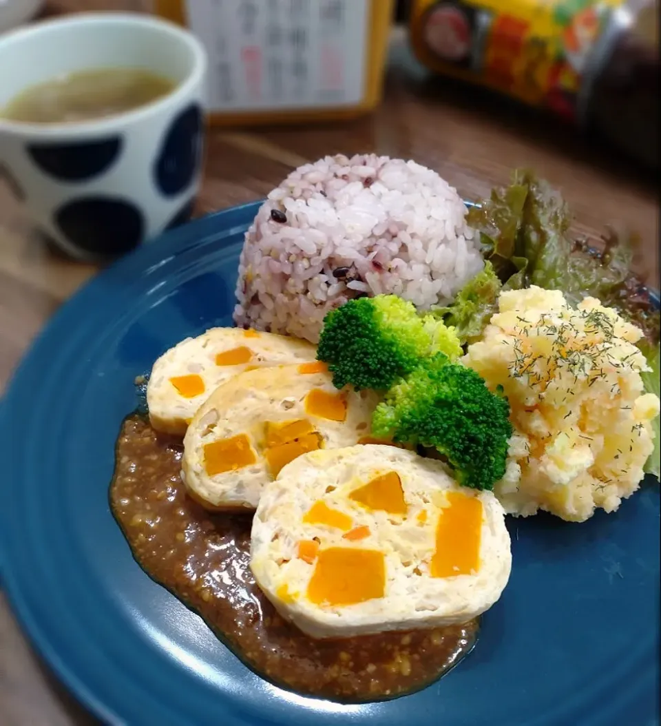 万能味ソースで南瓜と鶏むねの肉ミートローフ|ゆりちさん