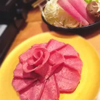 Snapdishの料理写真:タンしゃぶ|らーめんBARらずり 店主:金澤亨さん