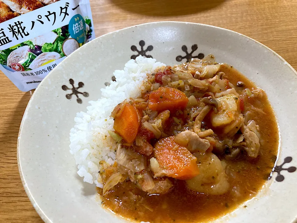 ＊塩麹パウダーでチキンのトマト煮込み＊|＊抹茶＊さん