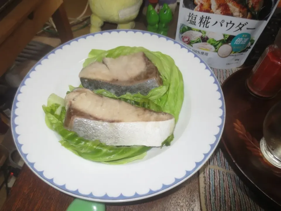 Snapdishの料理写真:塩糀鰤キャベツ巻き|酔仙さん