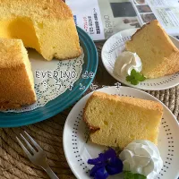 Snapdishの料理写真:EVERINOアンバサダー最終日🍋レモンのシフォンケーキ