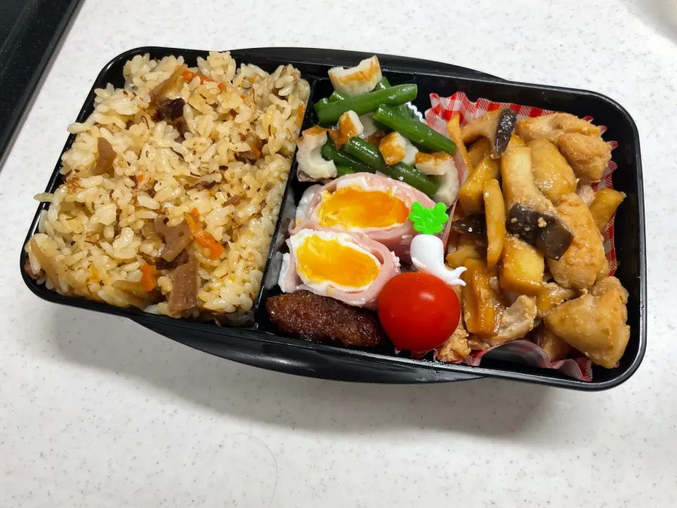 10/19 彼氏弁当⁂鶏の甘辛焼き弁当|ゆさん