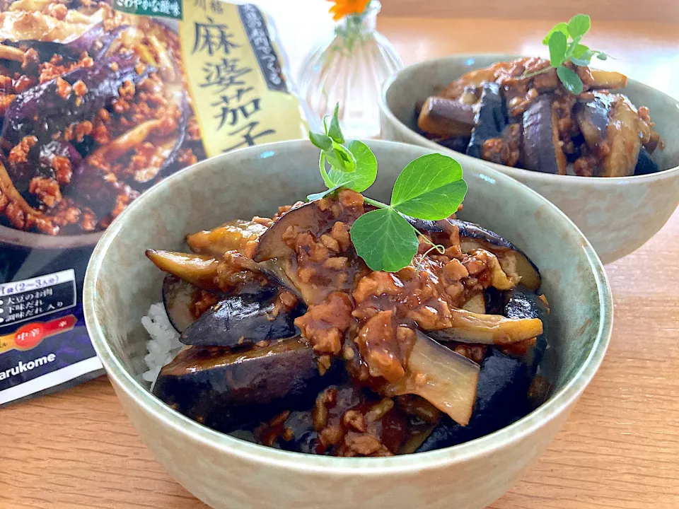 ＊大豆のお肉で麻婆茄子丼🍆🌿＊|＊抹茶＊さん