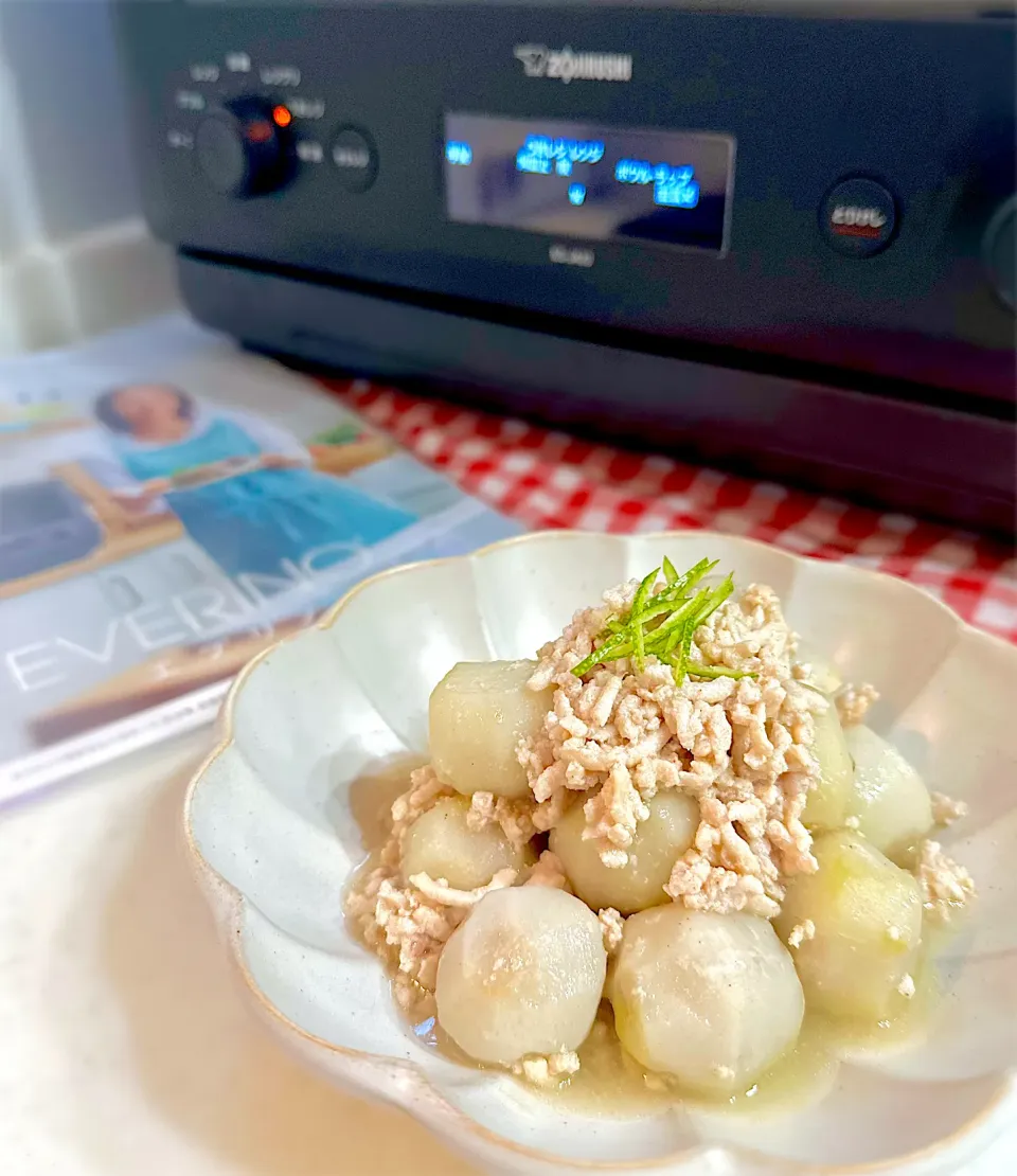 サミカさんの料理 里芋収穫したのでEVERINOでそぼろ煮|ひろりんさん