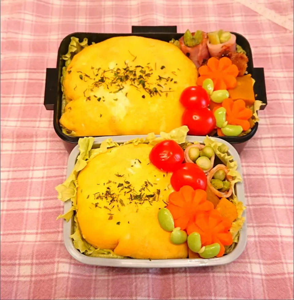 Snapdishの料理写真:オムソバ弁当❤️|みちゅあしさん