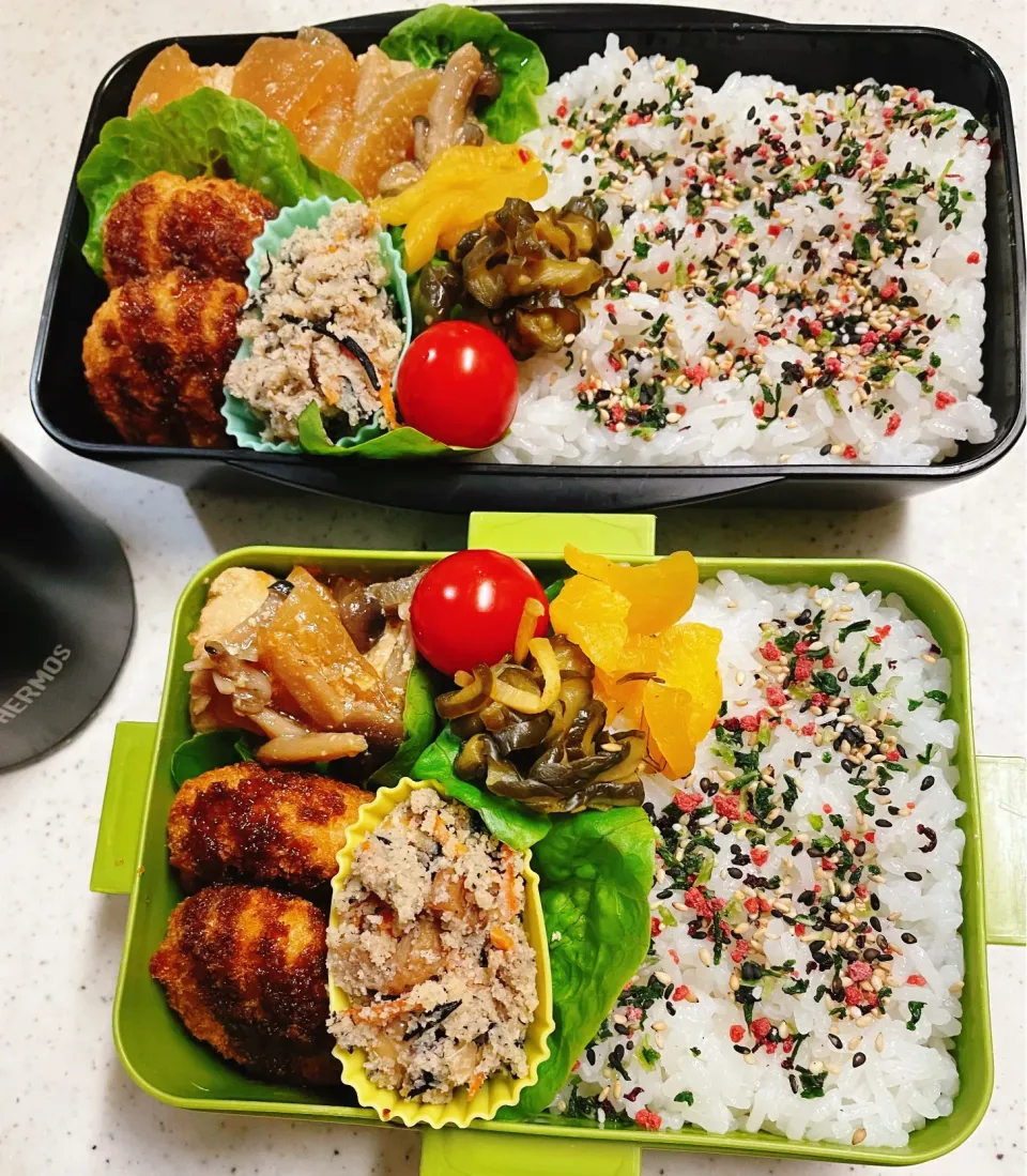 Snapdishの料理写真:今日のお仕事&学校弁当♪2023.10.20|ぐぅさん