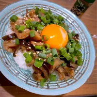 Snapdishの料理写真:豚トロなす丼|まなさん